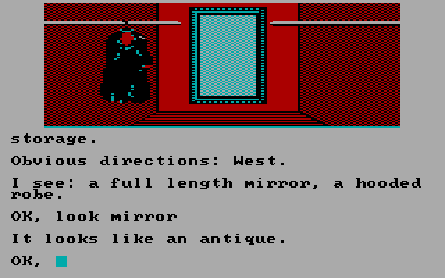 Black Sanctum, The IBM PC/Compatibles Screenshot: The mirror looks like an antique; not sure if that's useful.