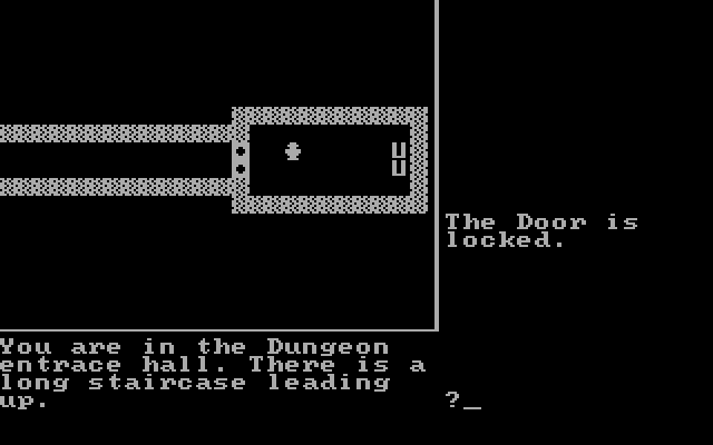 Castle Adventure IBM PC/Compatibles Screenshot: Uh oh, this is a dead end...for now.