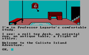 Calixto Island for IBM PC/Compatibles - The professor's study; This is where the game begins.