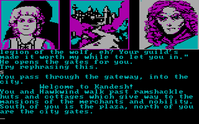 Dragonworld IBM PC/Compatibles Screenshot: Made it into the city of Kandesh!
