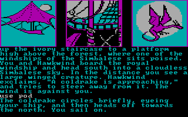 Dragonworld IBM PC/Compatibles Screenshot: The dreaded coldrakes!