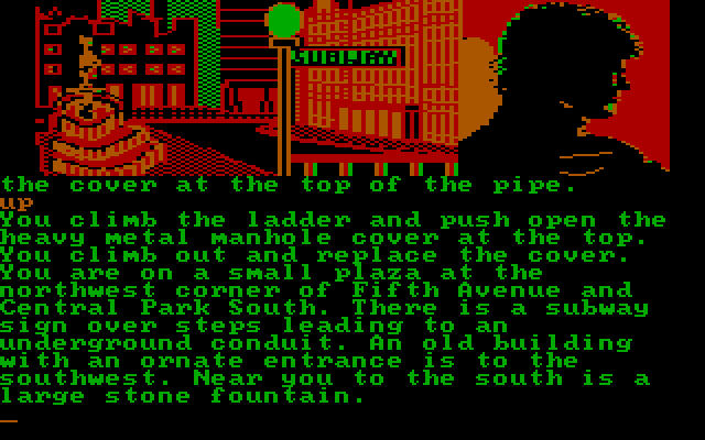 Fahrenheit 451 IBM PC/Compatibles Screenshot: Navigating the city underground
