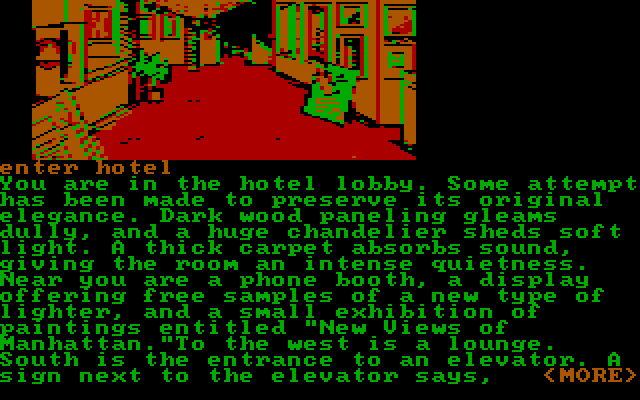 Fahrenheit 451 IBM PC/Compatibles Screenshot: More than one hotel in NYC like this
