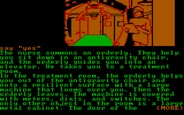 Fahrenheit 451 IBM PC/Compatibles Screenshot: What are the machines doing?