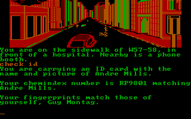 Fahrenheit 451 IBM PC/Compatibles Screenshot: Identity crisis?