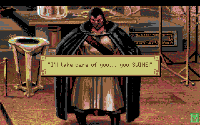 King's Quest V: Absence Makes the Heart Go Yonder! Amiga Screenshot: Mordack is upset!