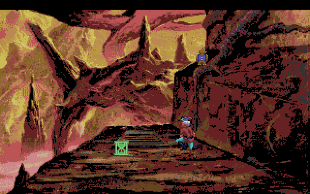 King's Quest V: Absence Makes the Heart Go Yonder! Amiga Screenshot: Hmm, a secret entrance?