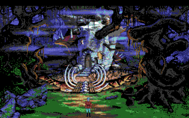 King's Quest V: Absence Makes the Heart Go Yonder! Amiga Screenshot: Outside the witches house.