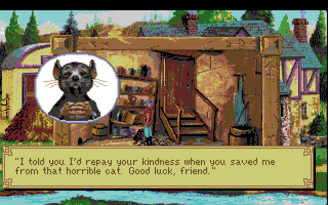 King's Quest V: Absence Makes the Heart Go Yonder! Amiga Screenshot: Once again it was useful to help someone else out first...