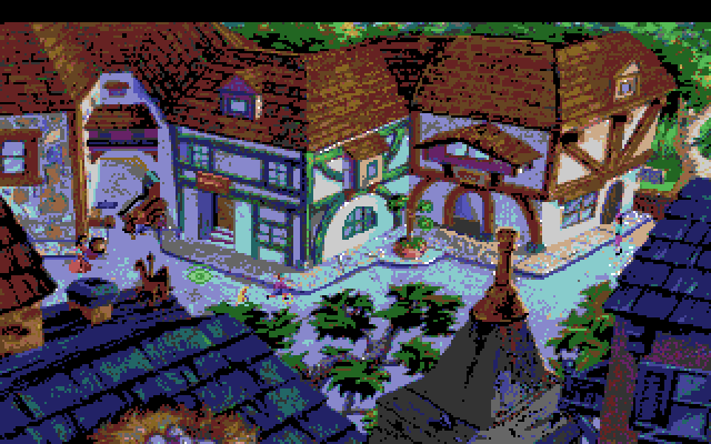 King's Quest V: Absence Makes the Heart Go Yonder! Amiga Screenshot: There are several shops you'll need to visit here.