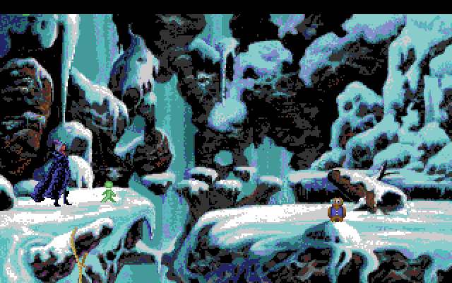 King's Quest V: Absence Makes the Heart Go Yonder! Amiga Screenshot: The path continues to be troublesome...