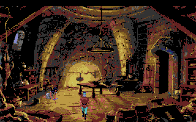 King's Quest V: Absence Makes the Heart Go Yonder! Amiga Screenshot: Who have I found here?