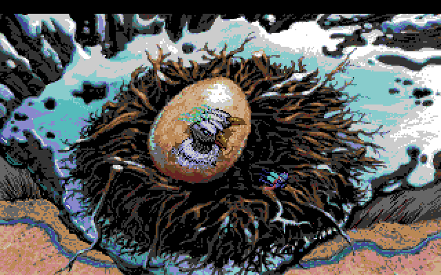 King's Quest V: Absence Makes the Heart Go Yonder! Amiga Screenshot: I need to think quick before I become dinner!