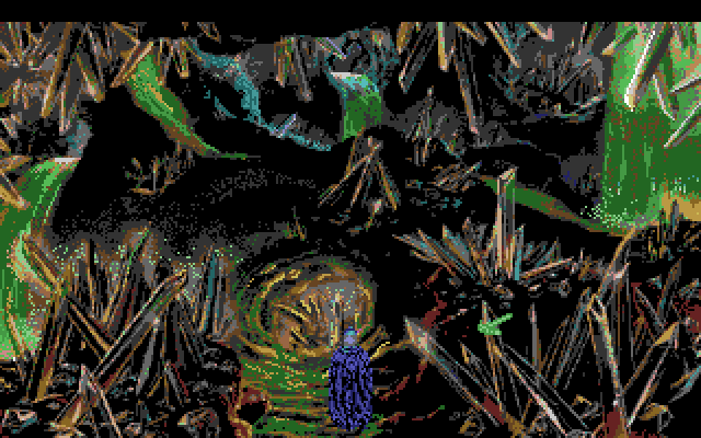 King's Quest V: Absence Makes the Heart Go Yonder! Amiga Screenshot: A crystal cave.
