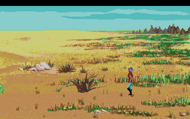 King's Quest V: Absence Makes the Heart Go Yonder! Amiga Screenshot: Entering the desert...