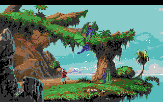 King's Quest V: Absence Makes the Heart Go Yonder! Amiga Screenshot: Trapped once again!