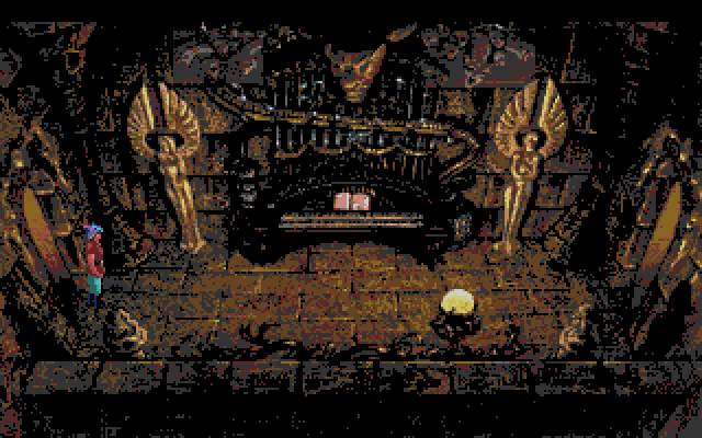 King's Quest V: Absence Makes the Heart Go Yonder! Amiga Screenshot: This place is dark and uninviting.
