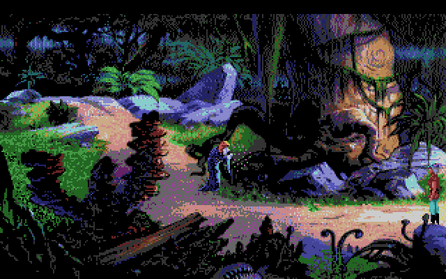 King's Quest V: Absence Makes the Heart Go Yonder! Amiga Screenshot: This witch attempts to cast magic spells!