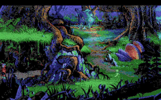 King's Quest V: Absence Makes the Heart Go Yonder! Amiga Screenshot: Now I'm lost...