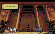 King's Quest V: Absence Makes the Heart Go Yonder! for Amiga - I accidentally overhear the secret password...