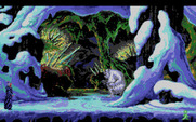King's Quest V: Absence Makes the Heart Go Yonder! for Amiga - It's a yeti! Look out!