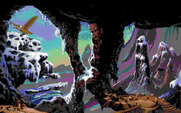 King's Quest V: Absence Makes the Heart Go Yonder! for Amiga - A giant bird arrives, that could be trouble...