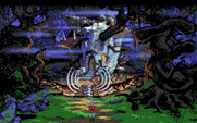 King's Quest V: Absence Makes the Heart Go Yonder! for Amiga - Outside the witches house.