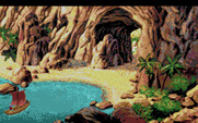 King's Quest V: Absence Makes the Heart Go Yonder! for Amiga - Sailed to a mysterious island...
