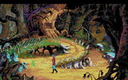 King's Quest V: Absence Makes the Heart Go Yonder! for Amiga - Now I'm lost in this forrest...