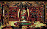 King's Quest V: Absence Makes the Heart Go Yonder! for Amiga - Reading some books...