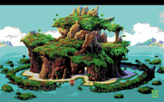King's Quest V: Absence Makes the Heart Go Yonder! for Amiga - Arriving at an island...