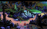 King's Quest V: Absence Makes the Heart Go Yonder! for Amiga - Entering a dangerous forrest...