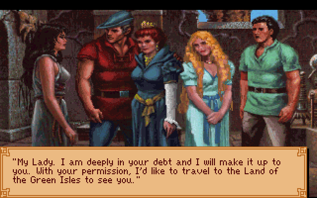 King's Quest V: Absence Makes the Heart Go Yonder! IBM PC/Compatibles Screenshot: A happy ending, and time to set up the plot for King's Quest VI.