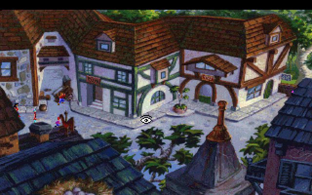 King's Quest V: Absence Makes the Heart Go Yonder! IBM PC/Compatibles Screenshot: There are several shops you can visit here.