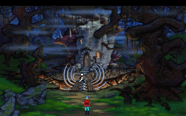 King's Quest V: Absence Makes the Heart Go Yonder! IBM PC/Compatibles Screenshot: Outside the witches house.
