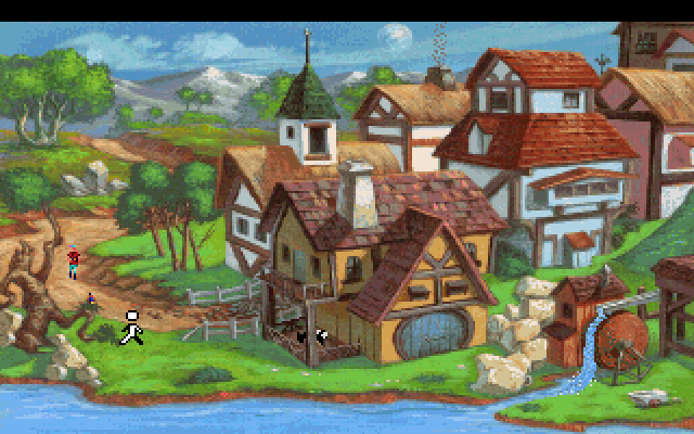 King's Quest V: Absence Makes the Heart Go Yonder! IBM PC/Compatibles Screenshot: Starting out by visiting this nearby town...