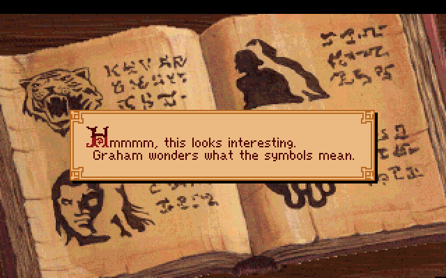 King's Quest V: Absence Makes the Heart Go Yonder! IBM PC/Compatibles Screenshot: Looks useful, better remember this...