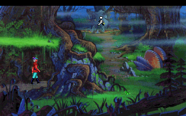 King's Quest V: Absence Makes the Heart Go Yonder! IBM PC/Compatibles Screenshot: Now I'm lost...which way should I try?
