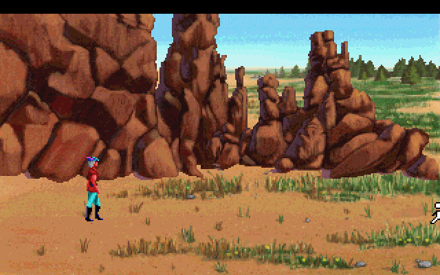 King's Quest V: Absence Makes the Heart Go Yonder! IBM PC/Compatibles Screenshot: Escaping from the desert.