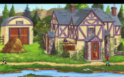 King's Quest V: Absence Makes the Heart Go Yonder! for IBM PC/Compatibles - Outside the inn, not a friendly place to visit...