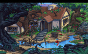King's Quest V: Absence Makes the Heart Go Yonder! for IBM PC/Compatibles - The game starts here, outside Crispin's house.
