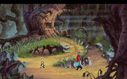 King's Quest V: Absence Makes the Heart Go Yonder! for IBM PC/Compatibles - Huh, there's a door in that tree...is anything hidden there?