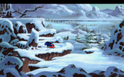 King's Quest V: Absence Makes the Heart Go Yonder! for IBM PC/Compatibles - Sledding down the hill...