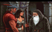 King's Quest V: Absence Makes the Heart Go Yonder! for IBM PC/Compatibles - Crispin the wizard arrives now that Mordack is defeated.