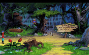 King's Quest V: Absence Makes the Heart Go Yonder! for IBM PC/Compatibles - It looks like it might be dangerous to enter the forest!