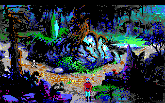 King's Quest V: Absence Makes the Heart Go Yonder! IBM PC/Compatibles Screenshot: Which road should I take?