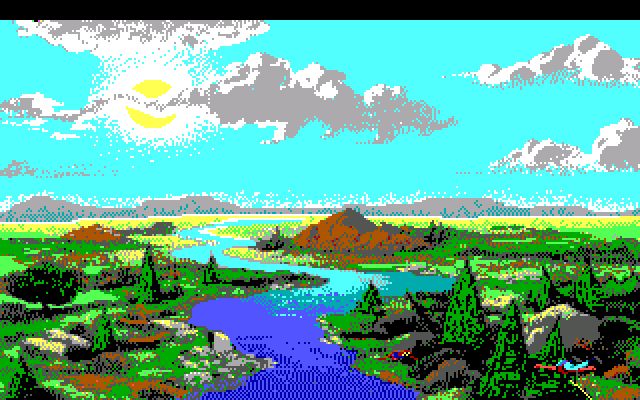 King's Quest V: Absence Makes the Heart Go Yonder! IBM PC/Compatibles Screenshot: Thanks to some magic fairy dust we can fly to Serenia.