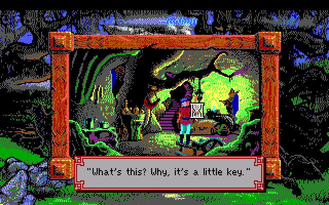 King's Quest V: Absence Makes the Heart Go Yonder! IBM PC/Compatibles Screenshot: I found a little key!