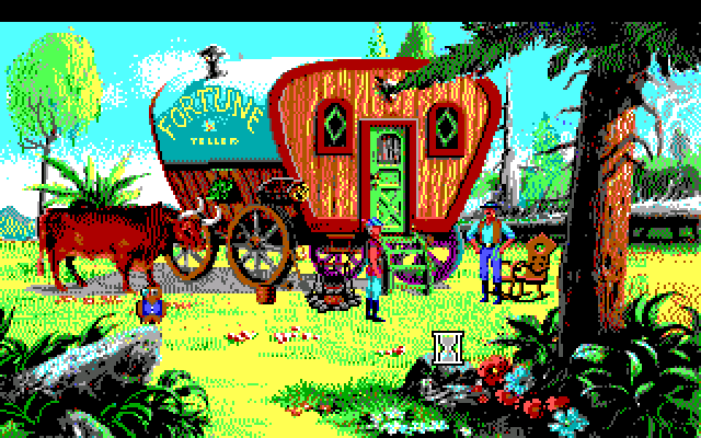 King's Quest V: Absence Makes the Heart Go Yonder! IBM PC/Compatibles Screenshot: A gypsy is here...
