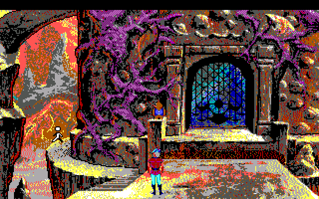 King's Quest V: Absence Makes the Heart Go Yonder! IBM PC/Compatibles Screenshot: The front door is locked, better find another way in...